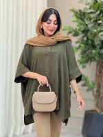 مانتو پانچ یقه دو دکمه هیما کد 6895 - تصویر 20
