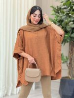 مانتو پانچ یقه دو دکمه هیما کد 6895 - تصویر 15