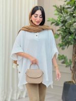 مانتو پانچ یقه دو دکمه هیما کد 6895 - تصویر 25