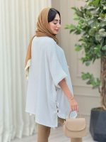 مانتو پانچ یقه دو دکمه هیما کد 6895 - تصویر 28