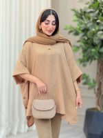 مانتو پانچ یقه دو دکمه هیما کد 6895 - تصویر 18