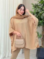 مانتو پانچ یقه دو دکمه هیما کد 6895 - تصویر 22
