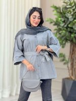 مانتو دو جیب ریش دار پروین کد 6677 - تصویر 18