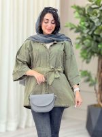 مانتو دو جیب ریش دار پروین کد 6677 - تصویر 14