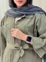 مانتو دو جیب ریش دار پروین کد 6677 - تصویر 5