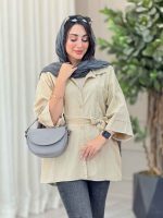 مانتو دو جیب ریش دار پروین کد 6677 - تصویر 6