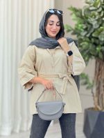 مانتو دو جیب ریش دار پروین کد 6677 - تصویر 17