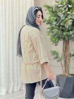 مانتو دو جیب ریش دار پروین کد 6677 - تصویر 15