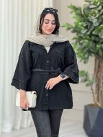 مانتو دو جیب ریش دار پروین کد 6677 - تصویر 4