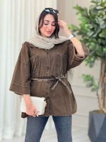 مانتو دو جیب ریش دار پروین کد 6677 - تصویر 13