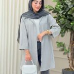 مانتو راه راه آستین پاکتی وینا کد 6909