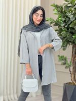 مانتو راه راه آستین پاکتی وینا کد 6909