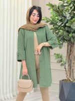 مانتو بغل سه دکمه جیب دوبل کد 6907 - تصویر 10