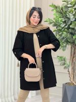 مانتو بغل سه دکمه جیب دوبل کد 6907 - تصویر 9