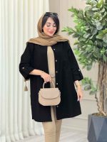 مانتو بغل سه دکمه جیب دوبل کد 6907 - تصویر 4