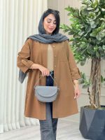 مانتو بغل سه دکمه جیب دوبل کد 6907 - تصویر 16