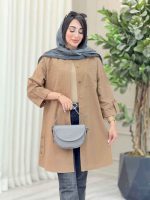 مانتو بغل سه دکمه جیب دوبل کد 6907 - تصویر 3