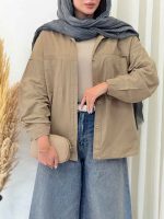 مانتو دو جیب باران کد 6905 - تصویر 27