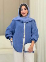 مانتو پشت دکمه هیلدا کد 6807 - تصویر 3