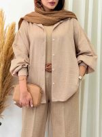 مانتو پشت دکمه هیلدا کد 6807 - تصویر 20