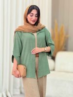 مانتو سر آستین دو دکمه روژین کد 6773 - تصویر 31