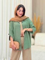 مانتو سر آستین دو دکمه روژین کد 6773 - تصویر 35