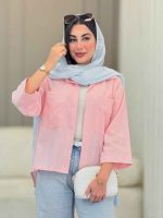 شومیز جیب برش دار پشت پیله کد 6706 - تصویر 9