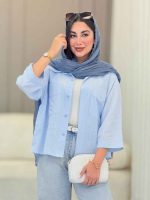 شومیز جیب برش دار پشت پیله کد 6706 - تصویر 8