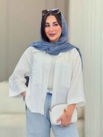 شومیز جیب برش دار پشت پیله کد 6706 - تصویر 7