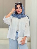شومیز جیب برش دار پشت پیله کد 6706 - تصویر 15