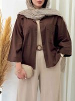 شومیز جیب برش دار پشت پیله کد 6706 - تصویر 6
