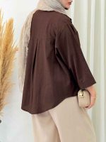 شومیز جیب برش دار پشت پیله کد 6706 - تصویر 16