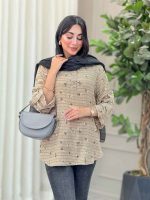 شومیز سه دکمه طرح گل کد 6439 - تصویر 2