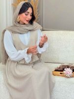 ست سه تکه جلیقه و دامن کد 6913 - تصویر 2