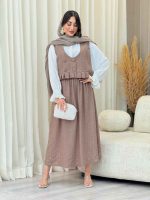 ست سه تکه جلیقه و دامن کد 6913 - تصویر 3