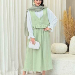 ست سه تکه جلیقه و دامن کد 6913