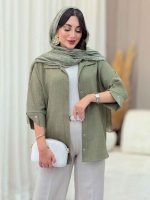 مانتو سر آستین دو دکمه روژین کد 6773 - تصویر 38