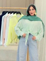 شومیز گره ای تک جیب آیرا کد 6860 - تصویر 15