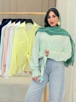 شومیز گره ای تک جیب آیرا کد 6860