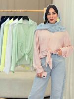 شومیز گره ای تک جیب آیرا کد 6860 - تصویر 22