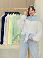 شومیز گره ای تک جیب آیرا کد 6860 - تصویر 20