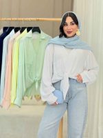 شومیز گره ای تک جیب آیرا کد 6860 - تصویر 25