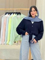شومیز گره ای تک جیب آیرا کد 6860 - تصویر 3
