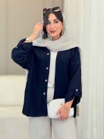 مانتو پشت پیله محیا کد 6859 - تصویر 18