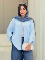 مانتو پشت پیله محیا کد 6859 - تصویر 2