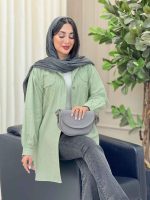 مانتو لینن جیب پیله کد 6921 - تصویر 7