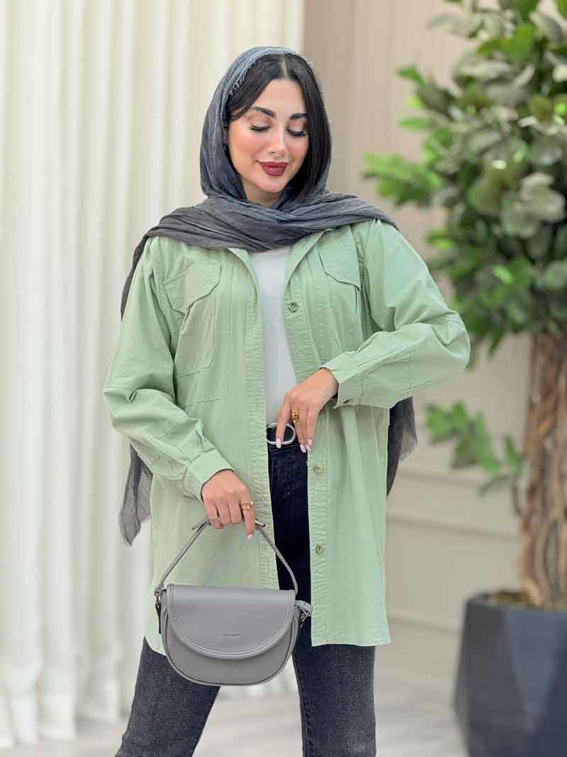 مانتو لینن جیب پیله کد 6921 مانتو لینن جیب پیله کد 6921