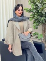 مانتو پشت دو پاگن راشین کد 6918 - تصویر 23