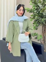 مانتو پشت دو پاگن راشین کد 6918 - تصویر 2