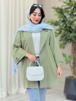 مانتو پشت دو پاگن راشین کد 6918 - تصویر 5